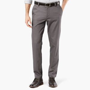 DOCKERS Men’s Slim Fit Dress Pant-Grey (30x30)